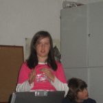 Martina en la exposición